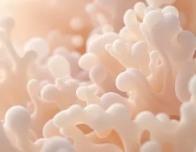Formas orgánicas suaves que evocan una microbiota intestinal sana — análisis de microbiota en Regenera Clinic